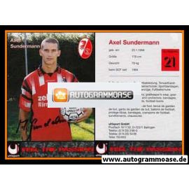 Autogramm Fussball | SC Freiburg | 1995 | Axel SUNDERMANN