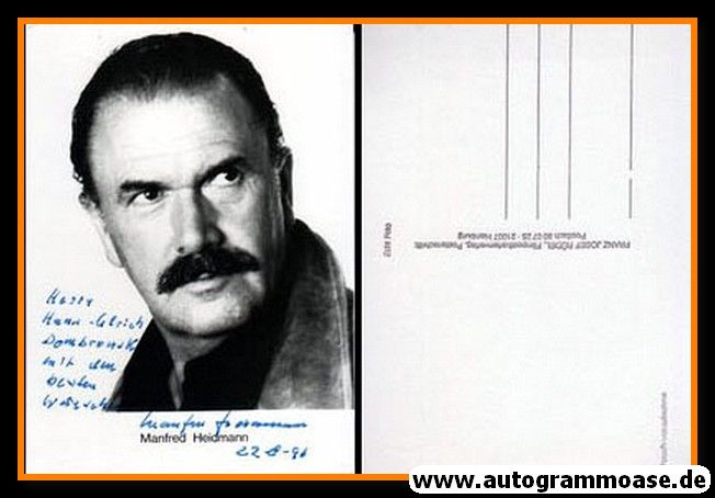 Autogramm Schauspieler | Manfred HEIDMANN | 1980er (Portrait SW) Rüdel