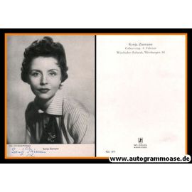 Autogramm Schauspieler | Sonja ZIEMANN | 1950er (Portrait SW WS-Druck)