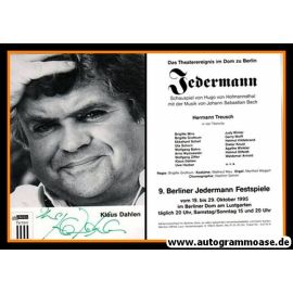 Autogramm Schauspieler | Klaus DAHLEN | 1995 (Portrait SW) Jedermann