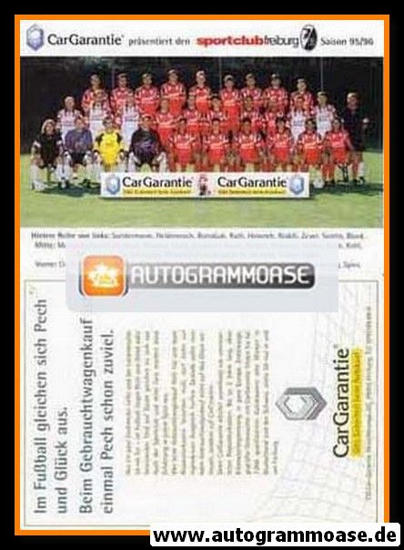 Mannschaftskarte Fussball | SC Freiburg | 1995