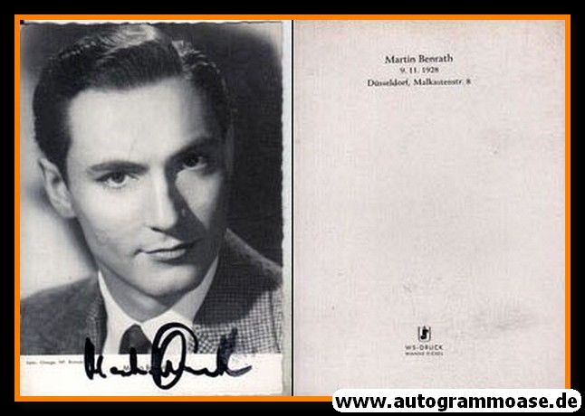 Autogramm Schauspieler | Martin BENRATH | 1960er (Portrait SW) WS-Druck