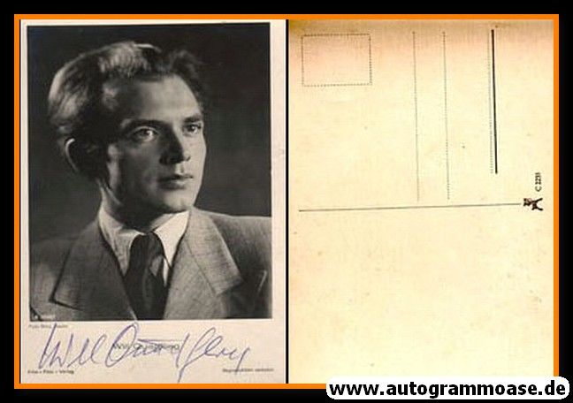 Autogramm Schauspieler | Will QUADFLIEG | 1940er (Portrait SW) Ross A3535-1
