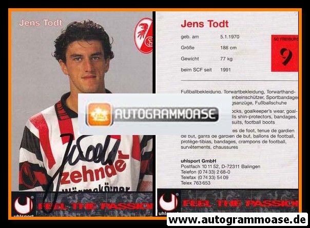 Autogramm Fussball | SC Freiburg | 1996 | Jens TODT