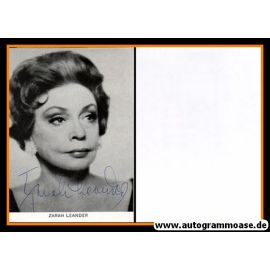 Autogramm Film (Schweden) | Zarah LEANDER | 1960er (Portrait SW)