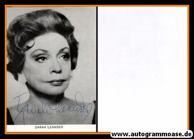 Autogramm Film (Schweden) | Zarah LEANDER | 1960er (Portrait SW)