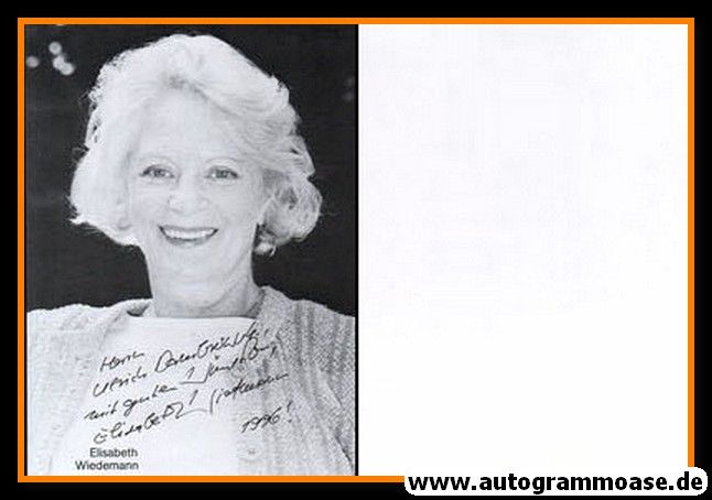 Autogramm Schauspieler | Elisabeth WIEDEMANN | 1990er (Portrait SW)