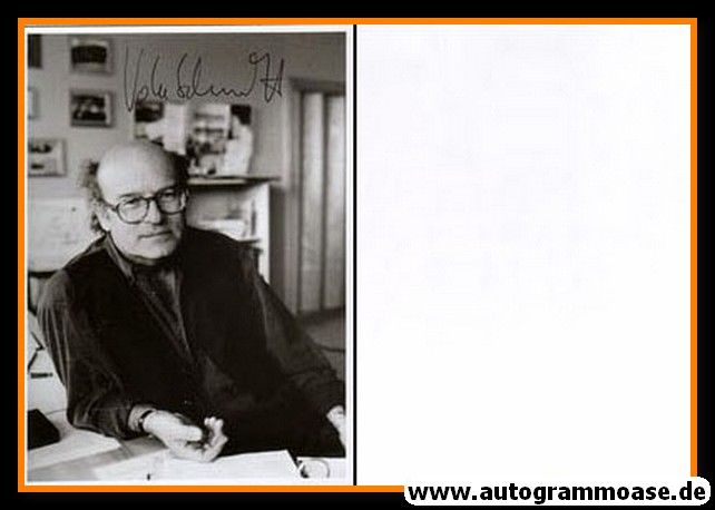 Autogramm Film (Regie) | Volker SCHLÖNDORFF | 1990er Foto (Portrait SW)
