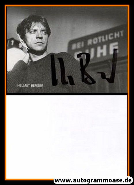 Autogramm Schauspieler | Helmut BERGER | 1980er (Portrait SW)