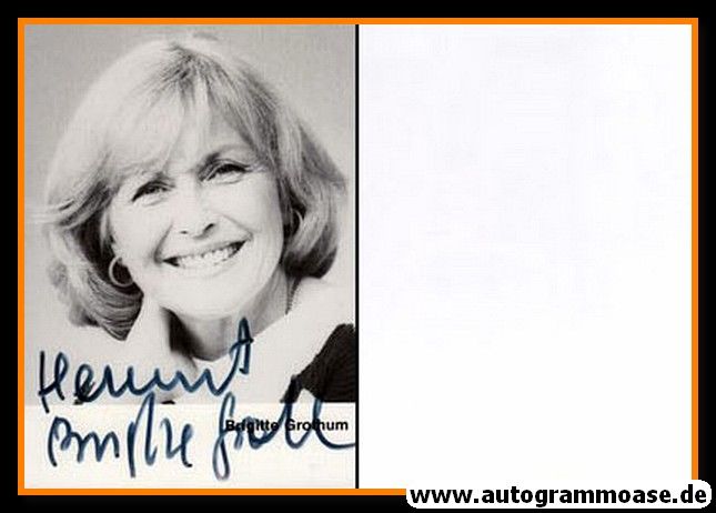 Autogramm Schauspieler | Brigitte GROTHUM | 1990er (Portrait SW)