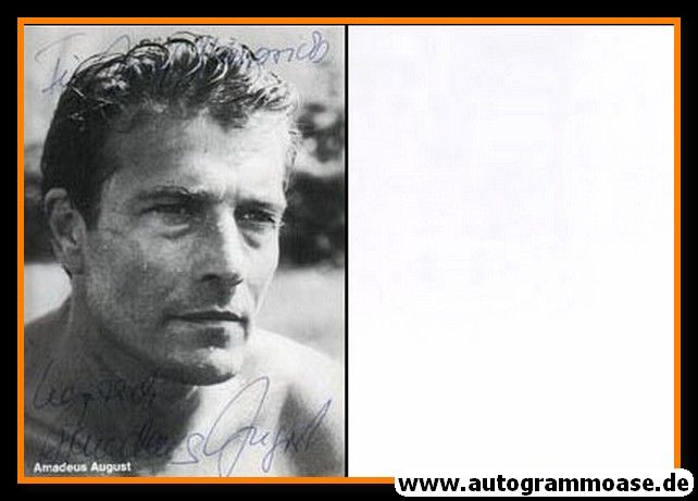 Autogramm Schauspieler | Amadeus AUGUST | 1980er (Portrait SW)
