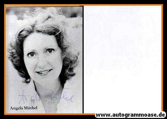 Autogramm Schauspieler | Angela MÜTHEL | 1980er (Portrait SW) 