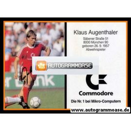 Autogramm Fussball | FC Bayern München | 1986 | Klaus AUGENTHALER