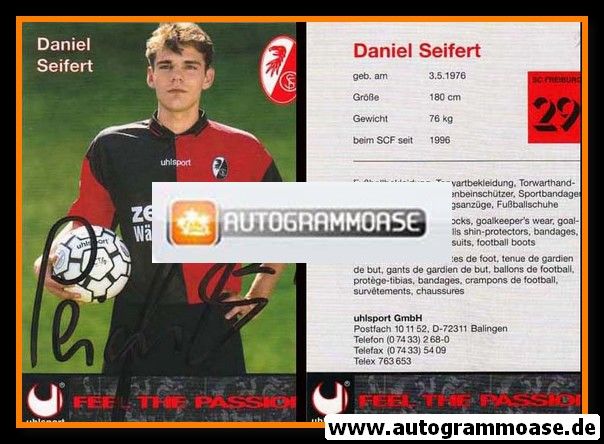 Autogramm Fussball | SC Freiburg | 1996 | Daniel SEIFERT