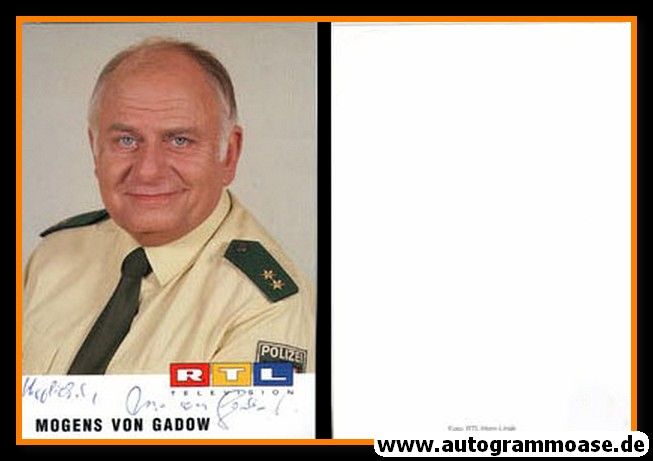 Autogramm TV | RTL | Mogens VON GADOW | 1990er "Die Wache"