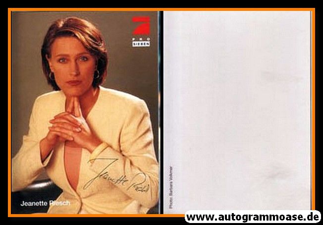 Autogramm TV | PRO7 | Jeanette RIESCH | 1990er (Portrait Color)