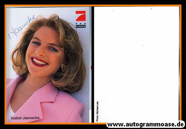 Autogramm TV | PRO7 | Isabel JAENECKE | 1990er (Portrait Color) Hauser
