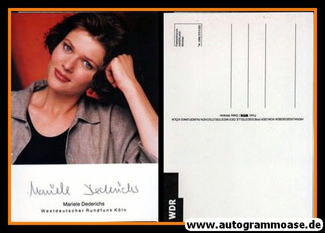 Autogramm TV | WDR | Mariele DEDERICHS | 1980er (Portrait Color)
