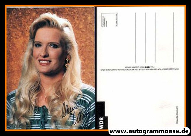 Autogramm TV | WDR | Claudia KLEINERT | 1980er (Portrait Color)