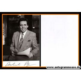 Autogramm TV | ZDF | Eberhard PILTZ | 1990er Foto "Heute-Journal" (Portrait SW)