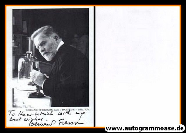 Autogramm Film (Frankreich) | Bernard FRESSON | 1995 (Portrait SW) "Pasteur"