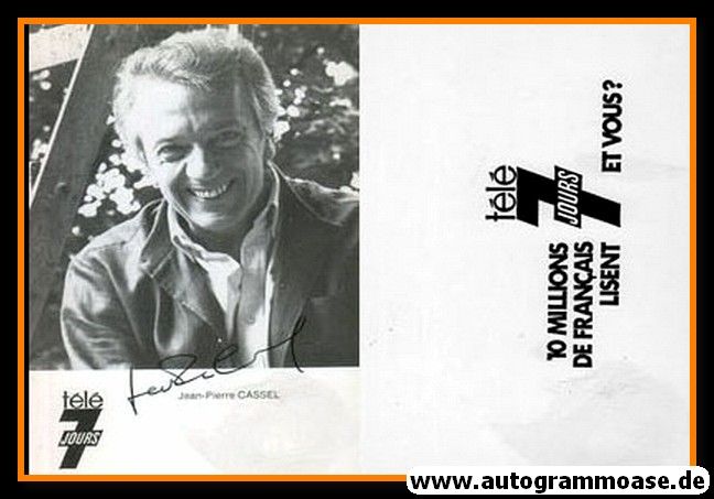 Autogramm Film (Frankreich) | Jean-Pierre CASSEL | 1980er (Portrait SW) Tele7