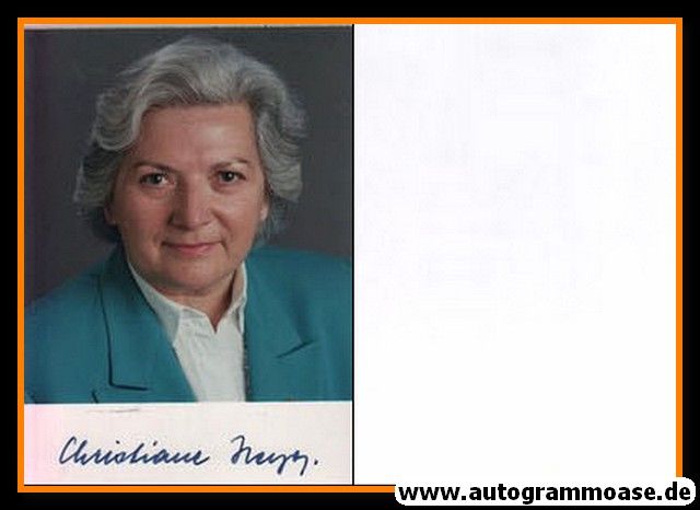 Autogramm Politik | CDU | Christiane HERZOG | 1990er Foto (Portrait Color) Ehefrau Roman Herzog