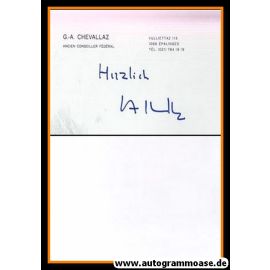 Autogramm Politik | Schweiz | Georges-Andre CHEVALLAZ | Bundespräsident | Visitenkarte