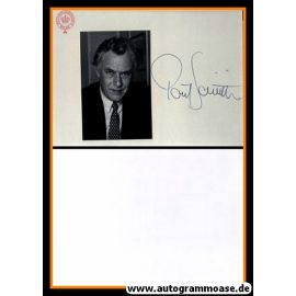 Autogramm Politik | Dänemark | Poul SCHLÜTER | Präsident 1982-1993 | 1990er Foto (Portrait SW)