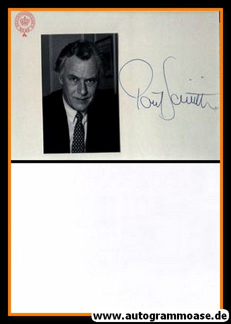 Autogramm Politik | Dänemark | Poul SCHLÜTER | Präsident 1982-1993 | 1990er Foto (Portrait SW)