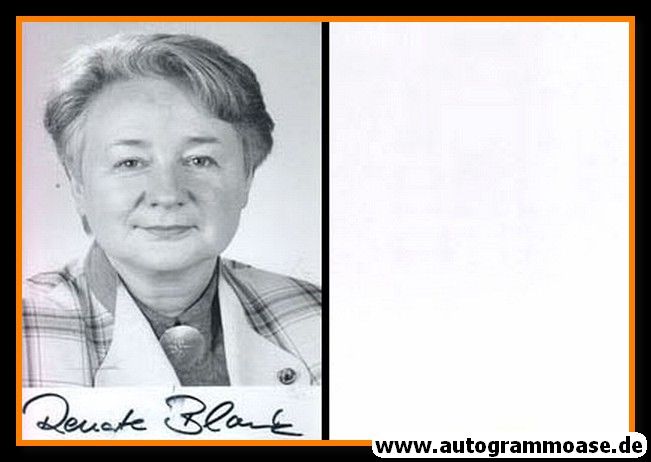 Autogramm Politik | CSU | Renate BLANK | 1990er Foto (Portrait SW)
