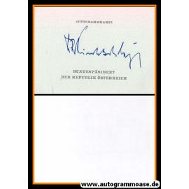 Autogramm Politik | Österreich | Rudolf KIRCHSCHLÄGER | Präsident 1974-1986 | Visitenkarte
