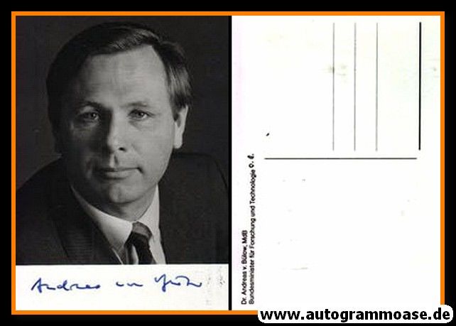 Autogramm Politik | SPD | Andreas VON BÜLOW | 1980er (Portrait SW)