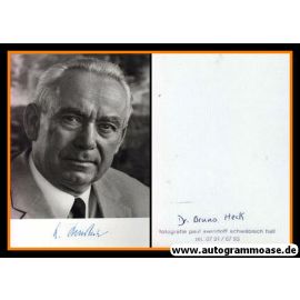 Autogramm Politik | CDU | Bruno HECK | 1970er (Portrait SW) 2