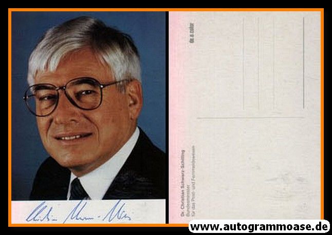 Autogramm Politik | CDU | Christian SCHWARZ-SCHILLING | 1970er (Portrait Color)