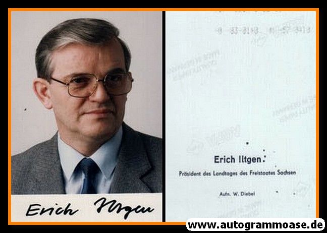 Autogramm Politik | CDU | Erich ILTGEN | 1990er Foto (Portrait Color)