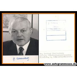 Autogramm Politik | CDU | Gerhard STOLTENBERG | 1970er (Portrait SW) 3