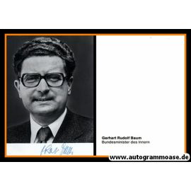 Autogramm Politik | FDP | Gerhart BAUM | 1970er (Portrait SW) 3