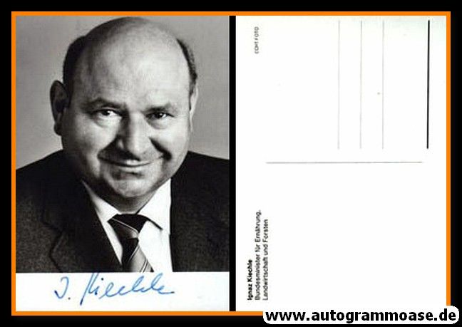 Autogramm Politik | CSU | Ignaz KIECHLE | 1980er (Portrait SW) 2