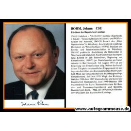 Autogramm Politik | CSU | Johann BÖHM | 1970er (Portrait Color)