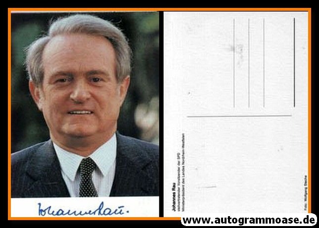 Autogramm Politik | SPD | Johannes RAU | 1980er Druck (Portrait Color)
