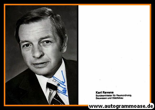 Autogramm Politik | SPD | Karl RAVENS | 1980er (Portrait SW)