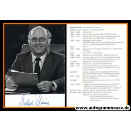 Autogramm Politik | CDU | Norbert BLÜM | 1980er (Portrait SW)