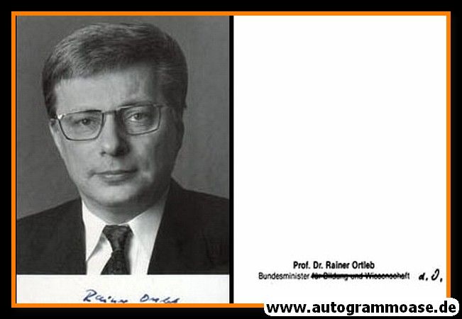 Autogramm Politik | FDP | Rainer ORTLEB | 1990er (Portrait SW) 