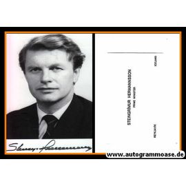 Autogramm Politik | Island | Steingrimur HERMANNSSON | Premierminister 1983-1991 | 1980er (Portrait SW)