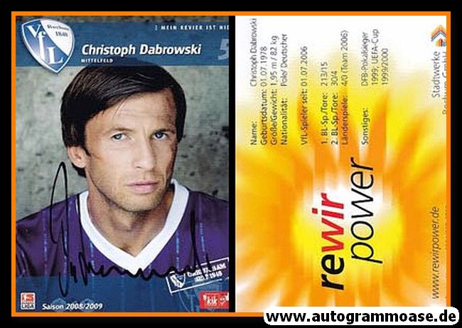 Autogramm Fussball | VfL Bochum | 2008 | Christoph DABROWSKI