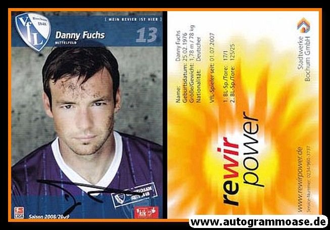 Autogramm Fussball | VfL Bochum | 2008 | Danny FUCHS
