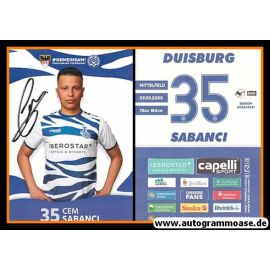 Autogramm Fussball | MSV Duisburg | 2020 | Cem SABANCI