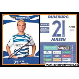 Autogramm Fussball | MSV Duisburg | 2020 | Max JANSEN