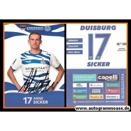 Autogramm Fussball | MSV Duisburg | 2020 | Arne SICKER